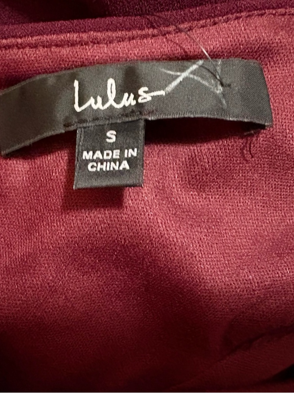 Lulus One-Shoulder Burgundy Women’s Dress - Picture 3 of 4